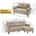 thumbnail image 7 of Pingliang Home Living Room Furniture Set,Sectional Sofa with Storage Ottoman and Loveseat,Modern 3 Seat Couch L Shaped Sofa with Storage Pockets,Modern 5 Seater Set for Living Room Apartment APT, 7 of 7