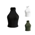 thumbnail image 2 of Gsakboxl Womens Tops Women Y2K Style Backless Slim Fit Spaghetti Strap Tank Top Versatile Sleeveless Camisole Soft Stretch Basic Daily Fashion Layering Vest White M, 2 of 10
