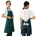 thumbnail image 2 of PALIFEUR Cotton Aprons Dirt-proof Waterproof Aprons for Women with Extra Lage Pockets, Solid Color Adjustable Cooking Aprons Suitable for Kitchen Gardening, Cooking Aprons for Women Man, 2 of 2