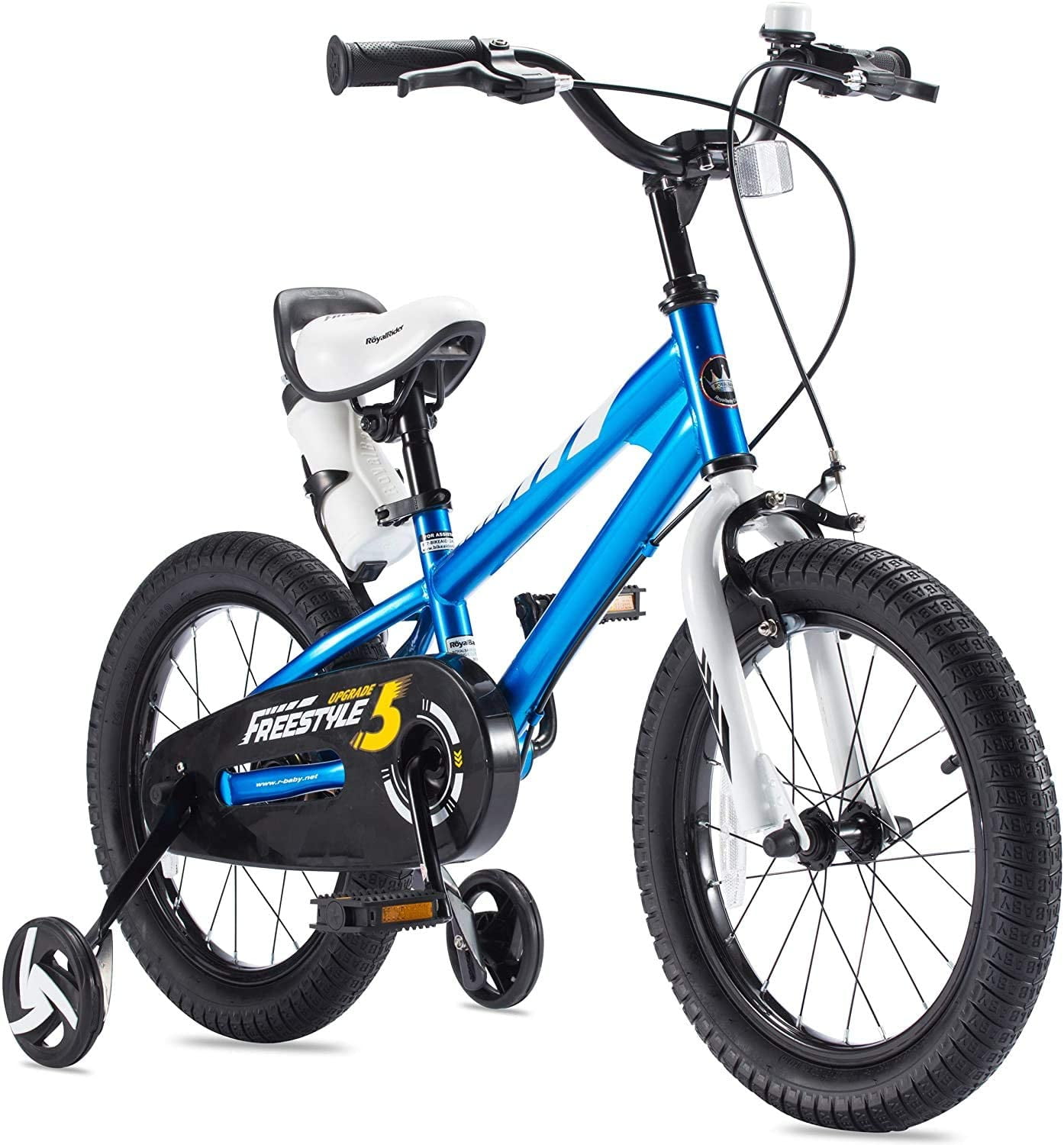 RoyalBaby Boys Girls Kids Bike BMX Freestyle 2 Hand Brakes Bicycles with Training Wheels Child Bicycle