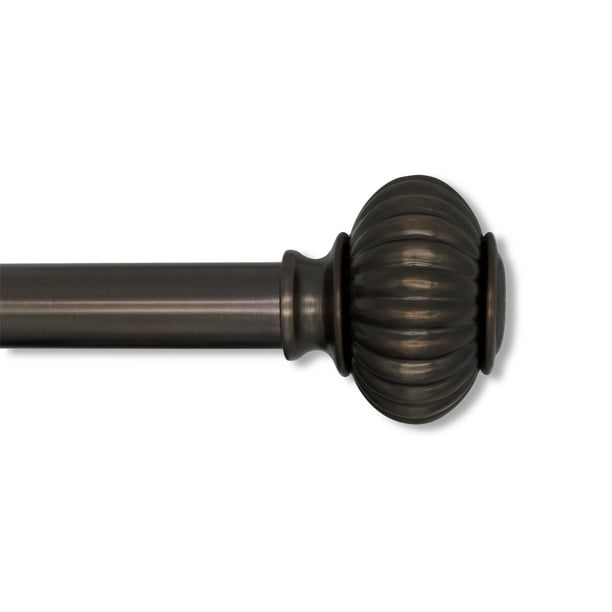 Better Homes Gardens 1 Plated Oil Rubbed Bronze Knob 120 180 Single Curtain Rod Com Single Curtain Rod, Extra Long Curtain Rods 180 Inches Bronze