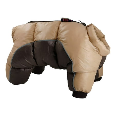 yuehao pet supplies pet waterproof and cold-proof four-legged cotton clothing random zipper color coffee