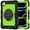 Green+Black, variant on 3 Layer Multi-Functional Case for iPad Pro 13 2024, for Kids Heavy Duty Protective Case with Screen Protector & Stylus Holder & 360 Rotating Stand and Hand/Shoulder Strap Cover - Blue Black