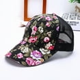 thumbnail image 4 of CHEGUTA Womens Baseball Caps Women's New Flower printing Sun Protection All-match Cap Floral Hats Black, 4 of 6