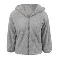 thumbnail image 6 of Warm Winter Plush Zip Hoodie with Cute 3D Cartoon Toy Koala Hat for Girl Women Gray Thick Bear Ears Loose Sweatshirt (Koala,M), 6 of 6