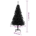 thumbnail image 2 of vidaXL Christmas Tree Holiday Decoration Artificial Xmas Tree with Stand PVC, 2 of 6