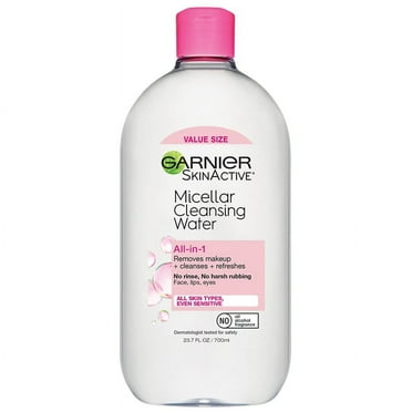 SkinActive Micellar Cleansing Water Cleanser & Makeup Remover, For All Skin Types, 23.7 fl oz