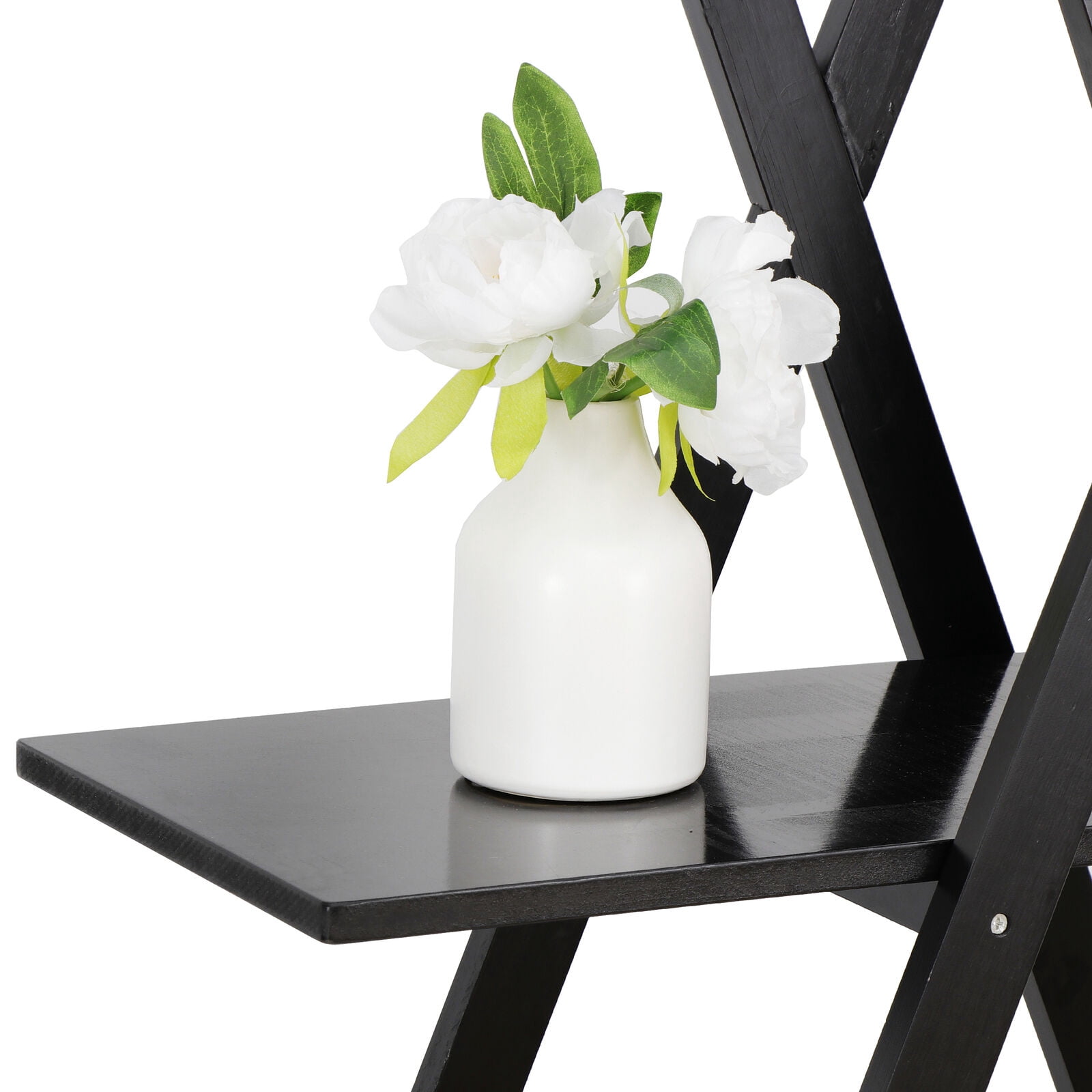 ZENSTYLE 4 Tiers A Shaped Bookshelf Organizer Media Storage Cabinet RackZENSTYLE 4 Tiers A Shaped Bookshelf Organizer Media Storage Cabinet Rack
