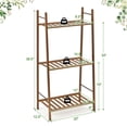 thumbnail image 2 of Gymax Bamboo Plant Stand 3 Tiers Plant Rack Vertical Tiered Plant Ladder Shelf Brown, 2 of 8
