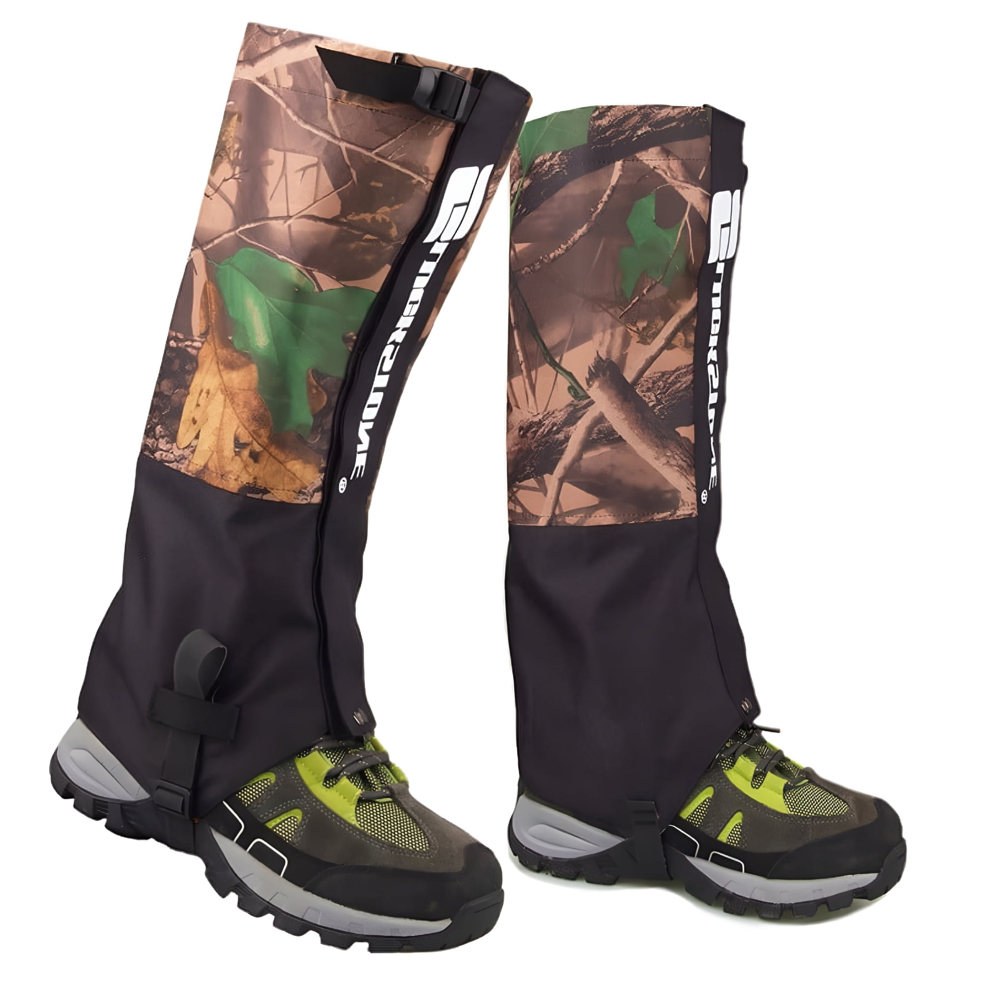 TELOLY 2Pcs Waterproof Snake Gaiters Camouflage Mountaineering Leg Covers Hiking & Hunting Boot Protectors L