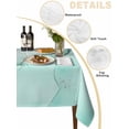 thumbnail image 2 of Aqua Marble Table Cloth, Modern Abstract Waves Silvery Farmhouse Waterproof Tablecloth for Rectangle Tables, Reusable Washable Fabric Table Cover for Restaurant Kitchen Dining Tables 52"x70", 2 of 6