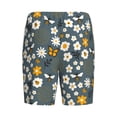 thumbnail image 4 of Rocae Flowers and Bee for Men's Soft Sleep Pajama Shorts, Waistband and Pockets, 4 of 9
