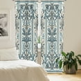 thumbnail image 2 of Ambesonne Victorian Curtains 2 Panel Set, Curlicue Leaves Baroque, Pair of - 28" x 95", Blue Grey Ivory Dimgray, 2 of 4