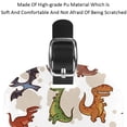 thumbnail image 4 of Square 2Pack PU Leather Dinosaur Cruise Luggage Tag with Privacy Cover and Name ID Tag for Travel Handbags Backpacks Luggage Tags, 4 of 6