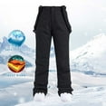 thumbnail image 4 of Women's Insulated Bib Overalls, Winter Warm Waterproof Snow Pants, Solid Color, One-Piece Detachable Suspenders Trousers, 4 of 4