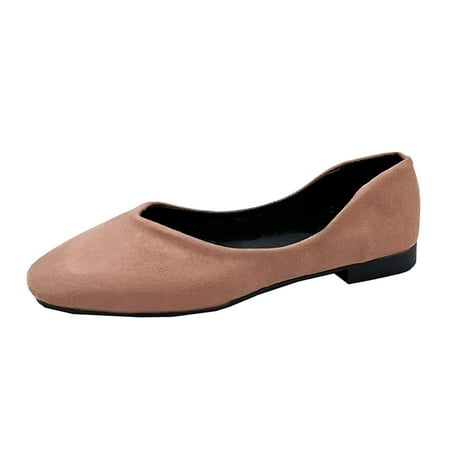 

gvdentm Womens Shoes Fashion Summer Women Casual Shoes Flat Bottom Slip On Solid Women Shoes Casual Flats Dressed