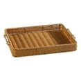 thumbnail image 1 of Cesta de Ratán de Imitación, Cesta para Servir Mango de Madera, Bandeja de Almacenamiento de Ratán Multis para Escritorio de S Soledad Cesta de almacenamiento, 1 of 10