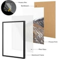 thumbnail image 6 of A4 Aluminum Frames Front Thin Metal Picture Frame for 8.3x11.7 Photos Horizontal/Vertical Wall Mount (3 Pack Black), 6 of 8