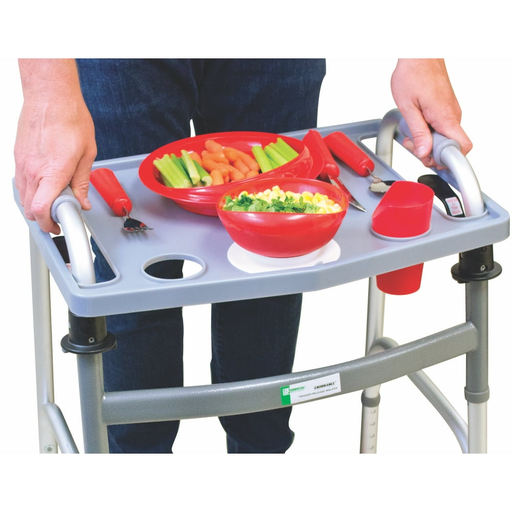 Essential Medical Supply Universal Folding Walker Tray With Cup Holders