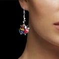 thumbnail image 6 of Grandest Birch Women Waterdrop Shape Rhinestone Dangle Ear Stud Long Hook Earrings Jewelry Gift Alloy Multi-color, 6 of 8
