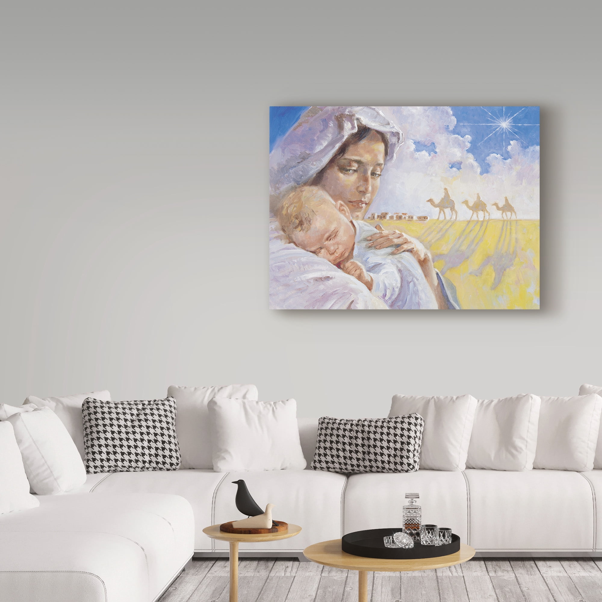 Trademark Fine Art 'Mary With Baby Jesus' Canvas Art by Hal Frenck