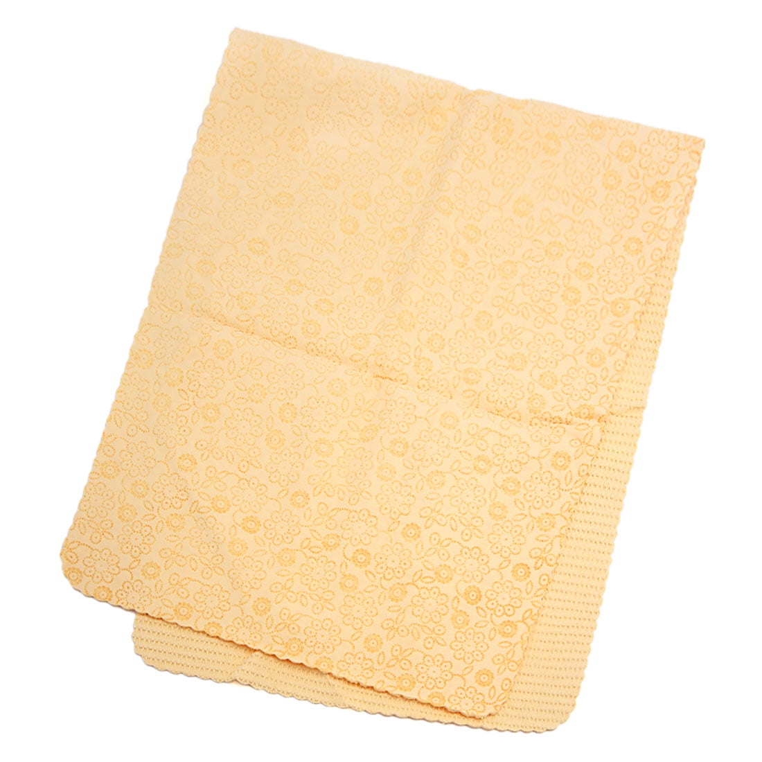 83.5 x 31.7cm Yellow Faux Chamois Leather Cleaning Cloth Hair Drying