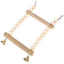Pet Bird Swing Parrot Cage Toy Natural Wooden Perch Stand Parakeet Swing Plaything