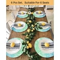 thumbnail image 4 of 15 Inch Round Placemats Set of 6, Teal Blue Ombre Coastal Non Slip Heat Insulation PP Table Mats, Sea Nautical Summer Beach Starfish Coral Washable Place Mats for Kitchen Dining Party Table Decor, 4 of 7
