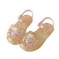 thumbnail image 2 of Delliss Girls Jelly Sandals Shoes Summer Closed Toe Princess Sandals Toddler Party Cosplay Costumes Dress Flats, 2 of 6