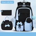 thumbnail image 3 of Girls School Backpack with Lunch Box Pencil Case Set, Cute Middle School Bag Teen Girls Backpack Bookbag for Kids, 3pcs (Blue), 3 of 5