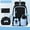 Blue#186, variant on 3 Piece Laptop Backpack Set, Water Resistant Nylon Bookbag with Lunch Box & Pencil Case, Cute Bowknot Design Fits 15.6 Inch Computer, Large Capacity Travel Daypack Bundle Black Purple
