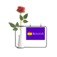 thumbnail image 1 of Bolivia South America España Botella de decoración de jarrones colgantes de flores rosas artificiales, 1 of 3