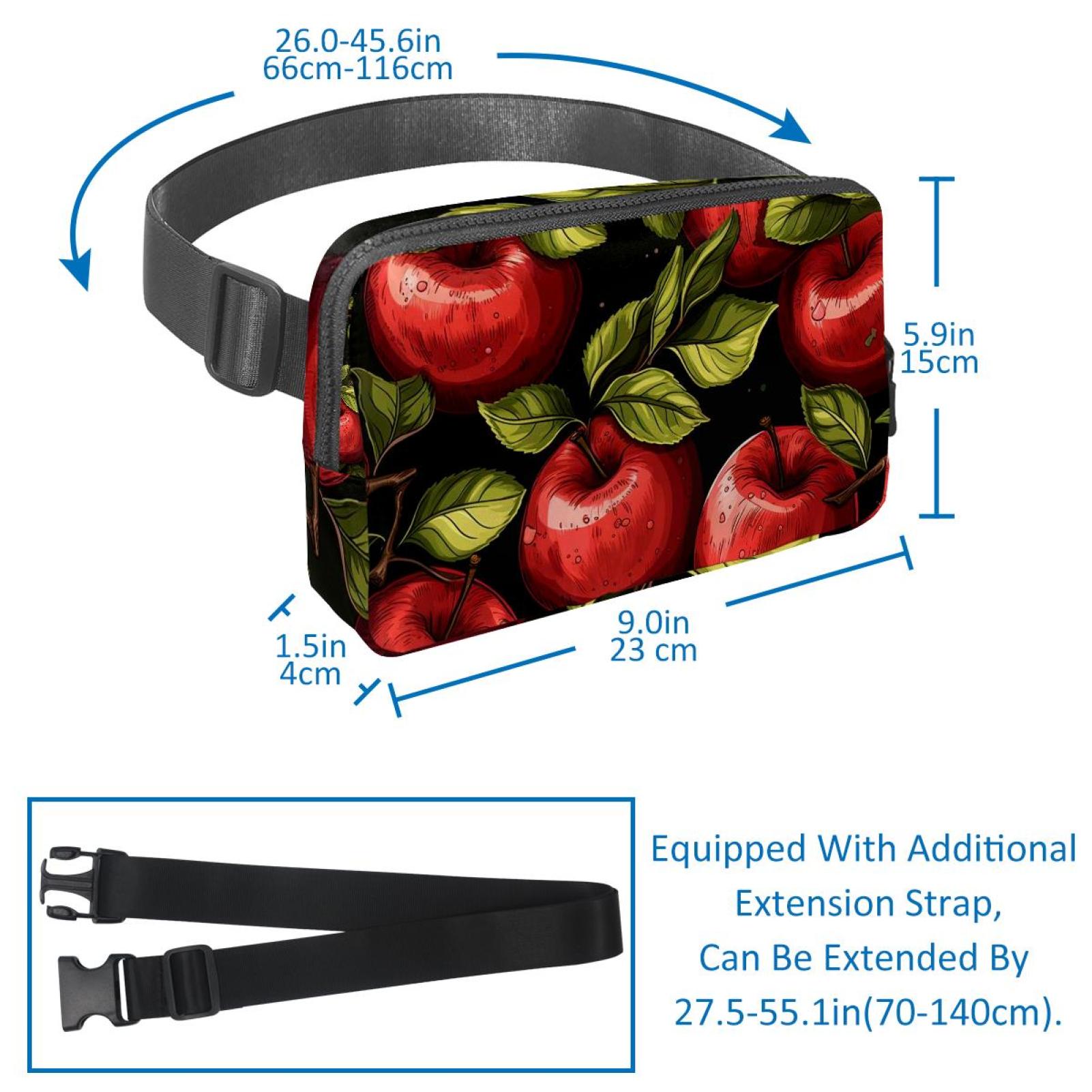 Fruit Lightweight Crossbody Bag Fanny Pack Waist Bag Adjustable Extension Strap Unisex Bag