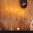 thumbnail image 3 of Chamvis Flickering Ivory Flameless LED Battery Operated Taper Plastic Candles 3D Wick Lights 6PK with Remote Control with Timer for Home Decor Halloween Christmas Wedding, 3 of 17