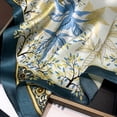 thumbnail image 2 of CAILDANL 100% Mulberry Silk Neck Scarf - 21'' x 21'' Lightweight Neckerchief - Women Men Small Square Digital Printed Scarves, 2 of 6