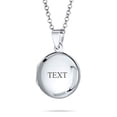 thumbnail image 4 of Bling Jewelry Womens Polished Silver Dome Photo Locket Necklace Pendant for Pictures, 4 of 7