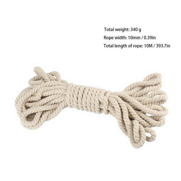 Snow White Cotton Twisted Rope - 10 mm