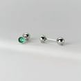 thumbnail image 6 of EOEMY Sparkling 925 Sterling Silver Bow Color Zircon Stud Earrings Gift Screw Backs-Silver-Clear, 6 of 6