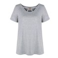 thumbnail image 5 of Blusas superiores sueltas de manga corta con cuello redondo y moda sexy informal para mujer Pompotops hfajkhk137674, 5 of 5