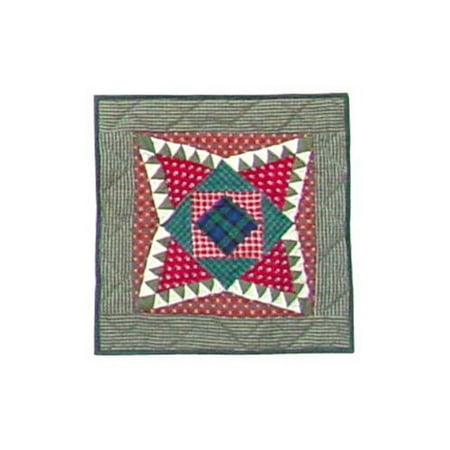 Patch Magic Yuletide Stars Cotton Throw Pillow