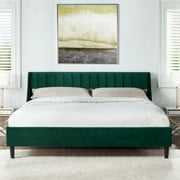 Sandy Wilson Home Aspen Upholstered Platform Bed California King Evergreen