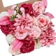 thumbnail image 1 of Flores artificiales Serwalin de seda rosa intenso para decoración del hogar, 1 of 6