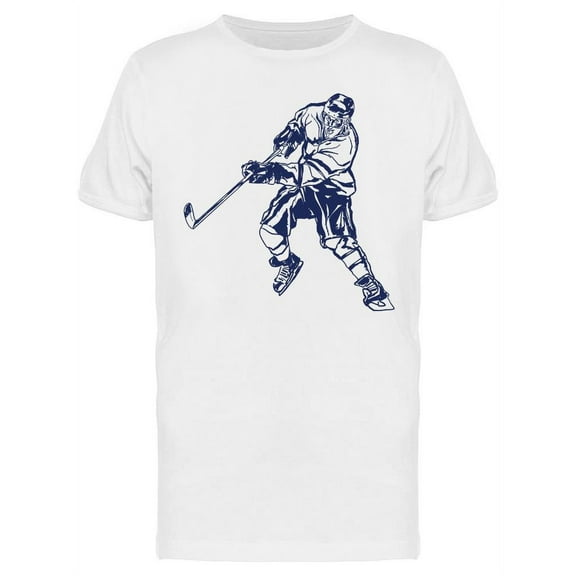 Hockey Player Sketch Design T-Shirt Men -Image by Shutterstock, Male XX-Large
