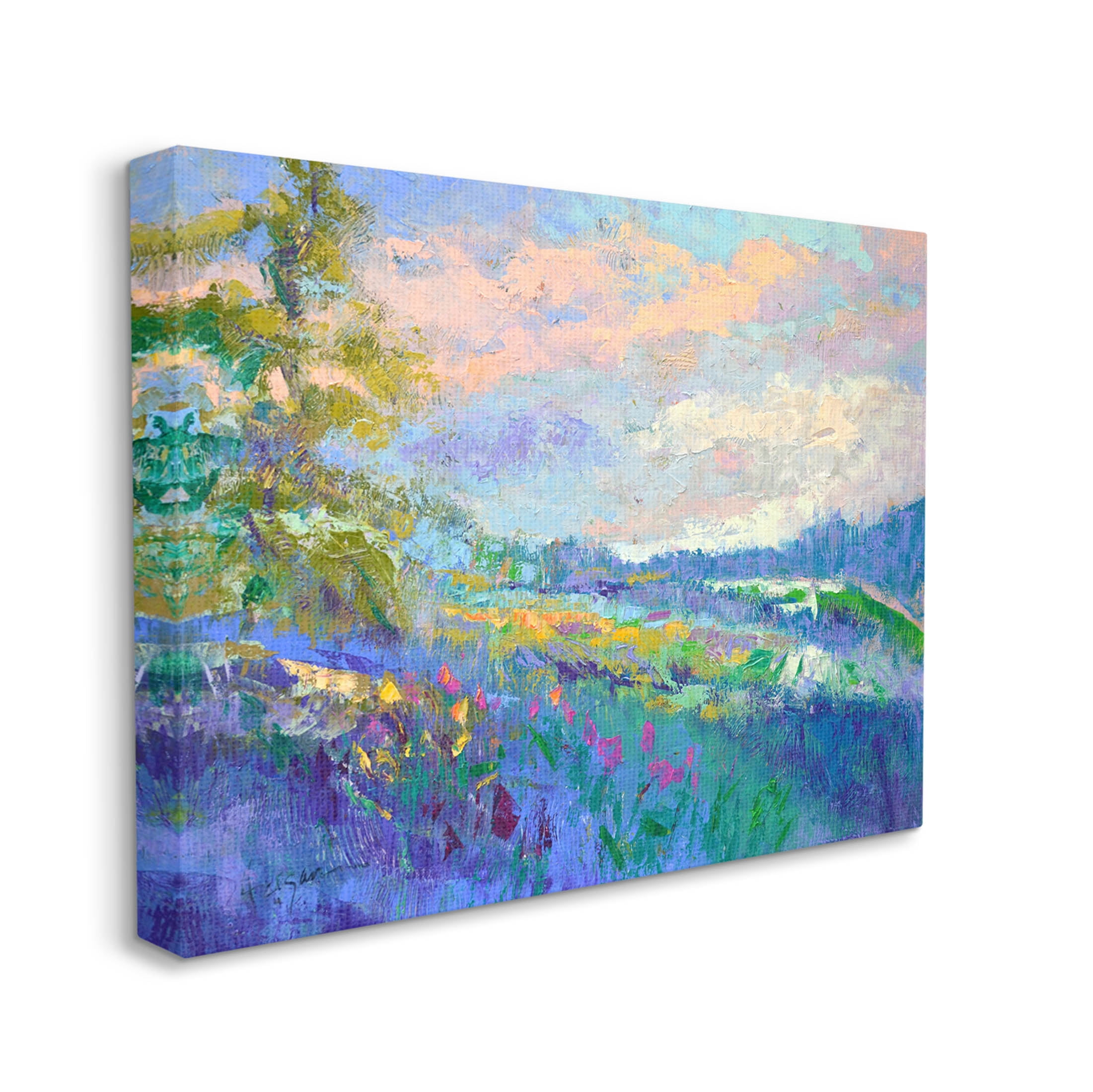 Stupell Industries Modern Hill Woodland Landscape Painting Gallery Wrapped Canvas Print Wall Art, Design by Dorothy Fagan