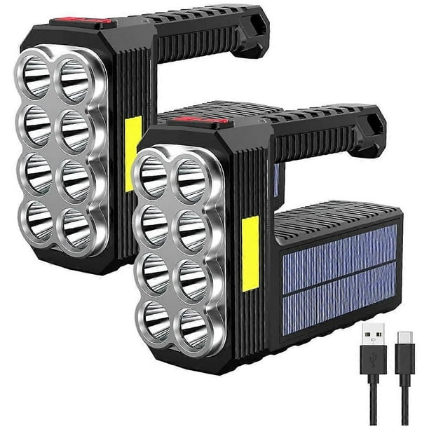 2Pcs Flashlight Rechargeable Flashlights,High Lumens Super Bright 8 LED COB Sidelight with 3 Modes,Spotlight Flashlight