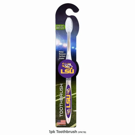 LSU Tigers NCAA 1 Pack Toothbrush - White
