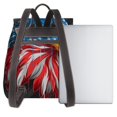 thumbnail image 3 of Balery Eagle Head With American Flag Mochila de Cuero para Mujeres, Gran Capacidad, Bolsa de Viaje Multifuncional, Mochila de Cuero y Bolsa de Hombro para Mujeres, 3 of 4