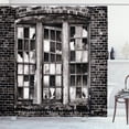 thumbnail image 1 of Ambesonne Industrial Shower Curtain, Broken Window, 69"Wx75"L, Charcoal Grey Pale Grey, 1 of 3