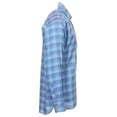 thumbnail image 4 of Ryan Kenny Mens Purple Plaid Button Down Shirt (17.5, Blue), 4 of 4