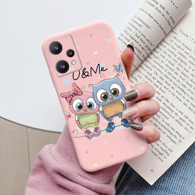 Case For Realme 9 4G 9 Pro Plus Cute Heart Flower Back Cover Soft Silicone Matte Protective Funda For OPPO Realme 9 Pro+ Bags